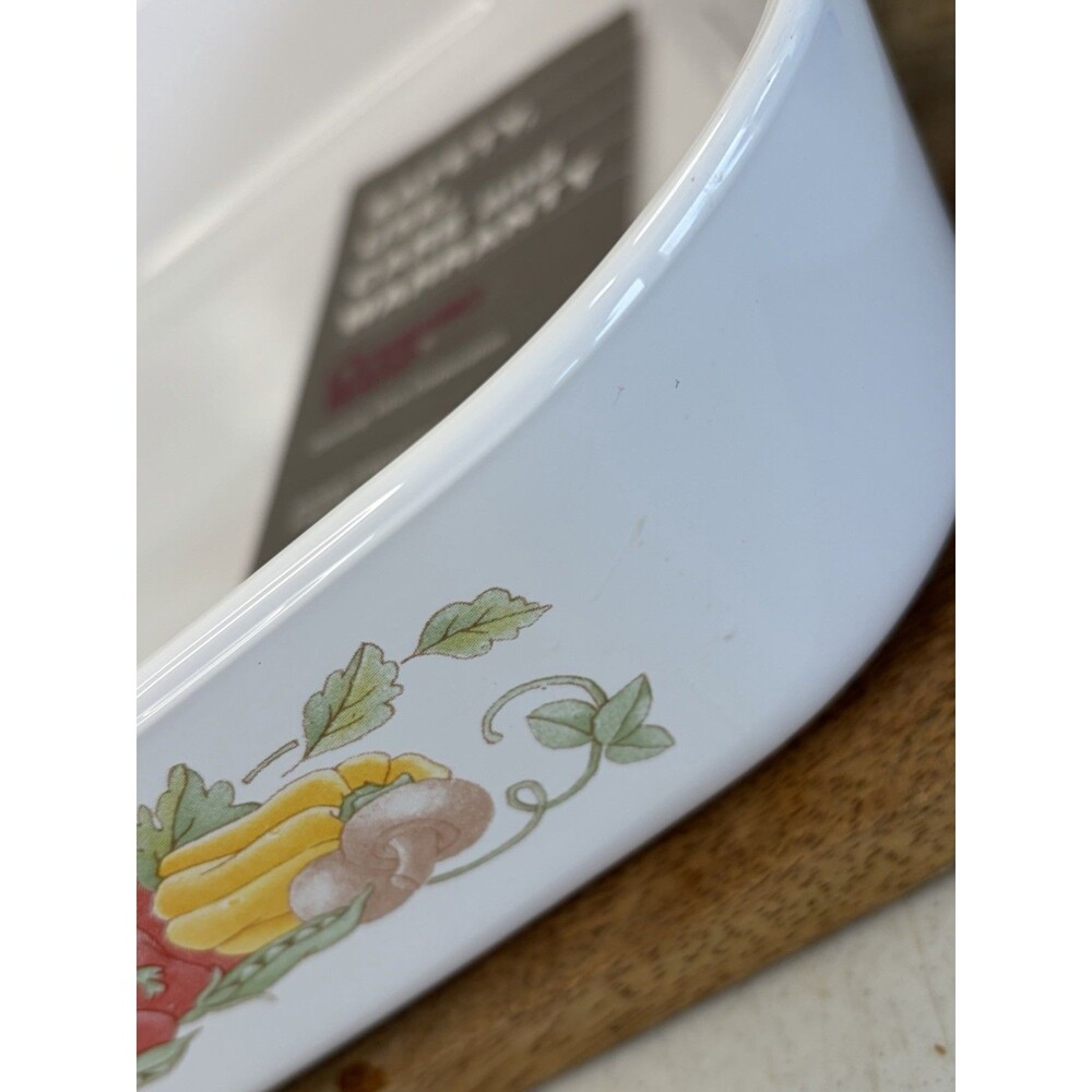 Vintage Corning Ware 4QT Open Roaster Garden Harvest 1994 Casserole Mint In Box - Picture 5 of 15